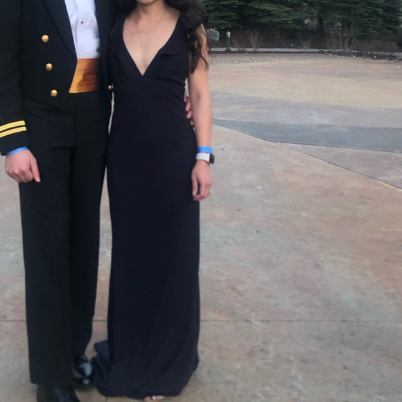 Lulus Navy Blue Long Formal Dress Small Low back - Picture 8 of 9